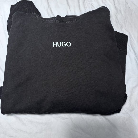 Black Hugo Boss Hoodie with Chain - Picture 2 of 3